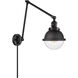 Franklin Restoration Hampden 31.63 inch 60 watt Brushed Brass Swing Arm Wall Light in Clear Glass