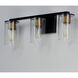 Sleek 3 Light 24 inch Black Bath Vanity Wall Light 