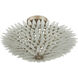 Dahlia 3 Light 22 inch Contemporary Silver Semi-Flush Mount Ceiling Light