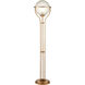 Metropolis 65 inch 7 watt Metallic Champagne and Frosted Floor Lamp Portable Light