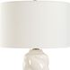 Anneli 30.5 inch 150.00 watt White Ceramic and Crystal with Antique Brass Table Lamp Portable Light