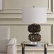 Jaudon 24.5 inch 150 watt Dark Bronze and Chocolate and Clear Crystal and Brass Table Lamp Portable Light