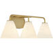 Blair 3 Light 25.5 inch Warm Brass Bath Wall Light