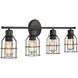 Industrial 4 Light 32 inch Oil Rubbed Bronze Bathroom Vanity Light Wall Light