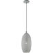 Dublin 1 Light 7 inch Nordic Gray with Brushed Nickel Accents Pendant Ceiling Light