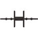 Quentin 6 Light 36 inch Buckeye Bronze with Heritage Brass Indoor Linear Chandelier Ceiling Light