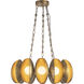 Cortez 24.88 inch Vintage Brass Chandelier Ceiling Light