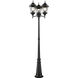 Wakefield 3 Light 90 inch Black Outdoor Post Mounted Fixture