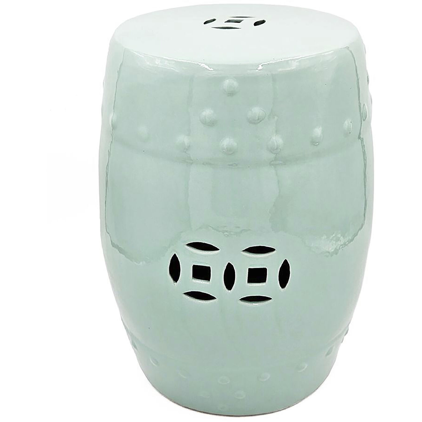 Barrel 17.7 inch Blue Stool