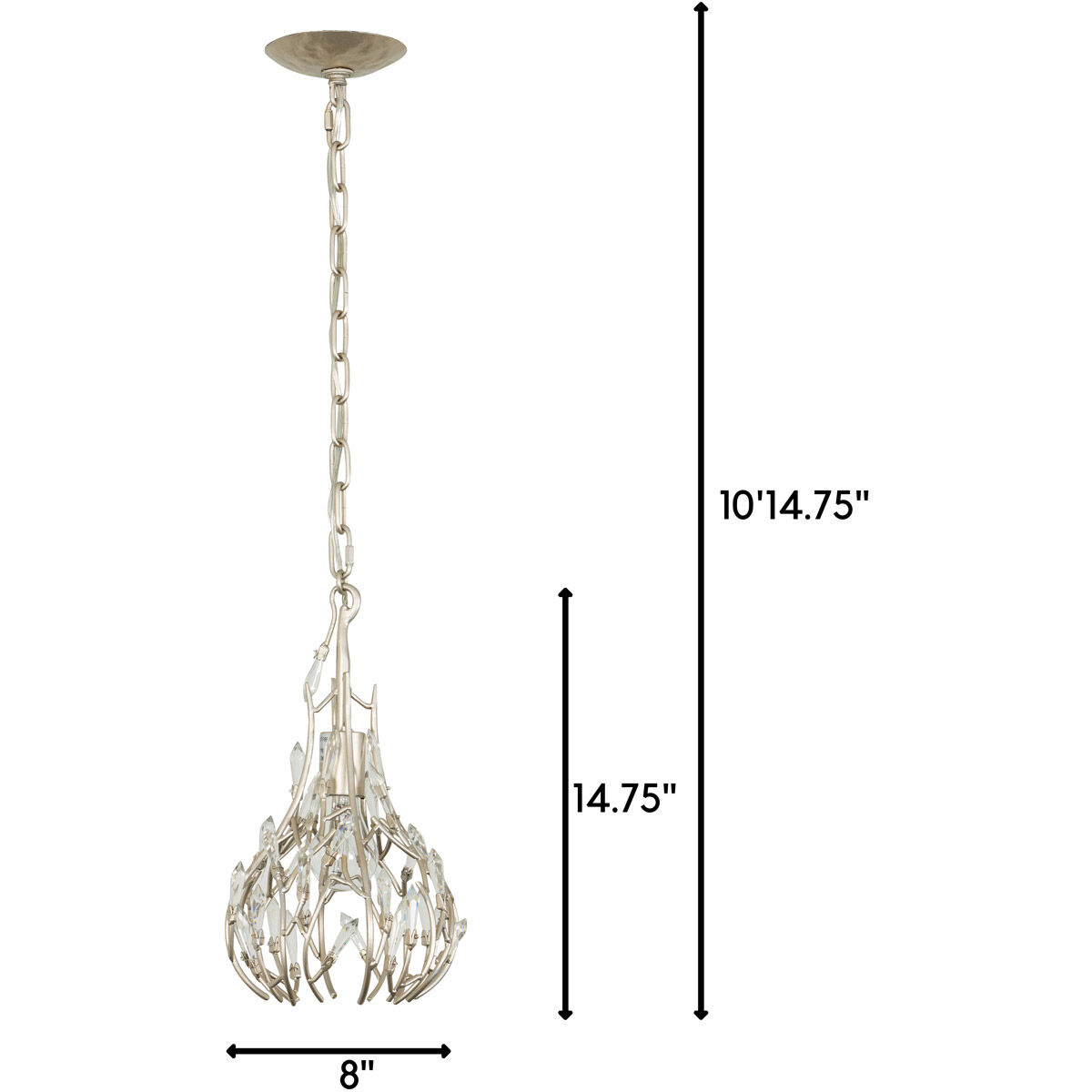 Bask 1 Light 8 inch Gold Dust Mini Pendant Ceiling Light