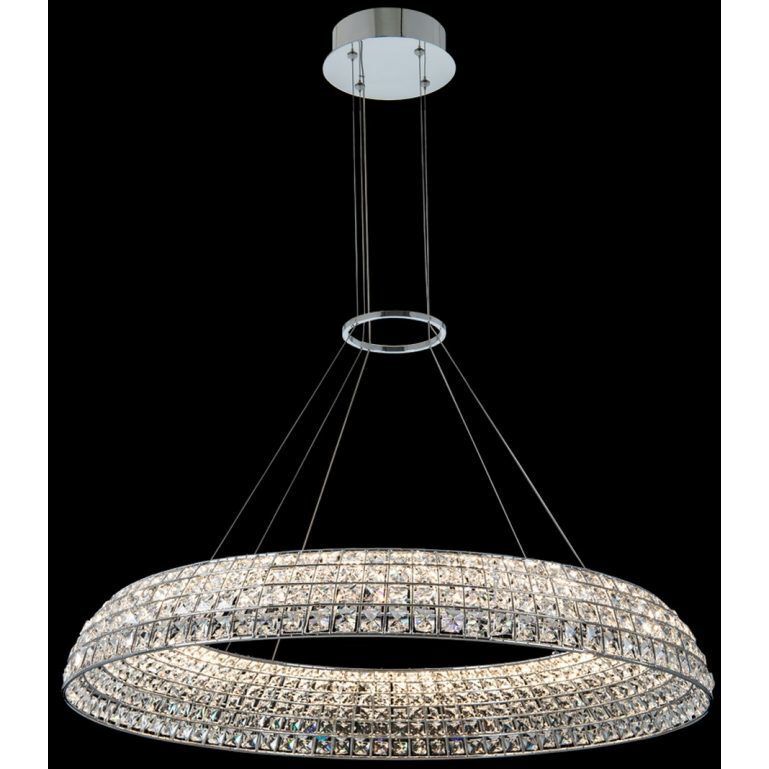 Nuvole LED 36 inch Chrome Pendant Ceiling Light