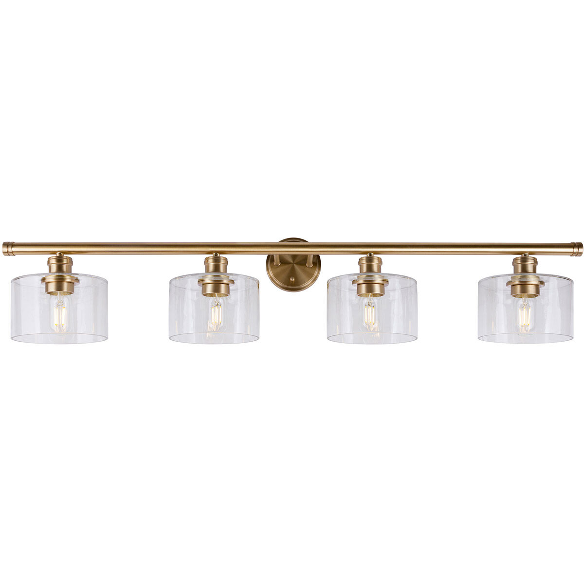 Zane 4 Light 45 inch Soft Gold Vanity Light Wall Light
