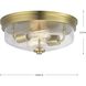 Merit 2 Light 14 inch Brushed Bronze Flush Mount Ceiling Light, Design Series