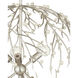 Shinju 6 Light 25.5 inch Contemporary Silver Leaf Orb Chandelier Ceiling Light, Aviva Stanoff Collection