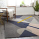 Mid Century 36 X 24 inch Navy Rug in 2 x 3, Rectangle