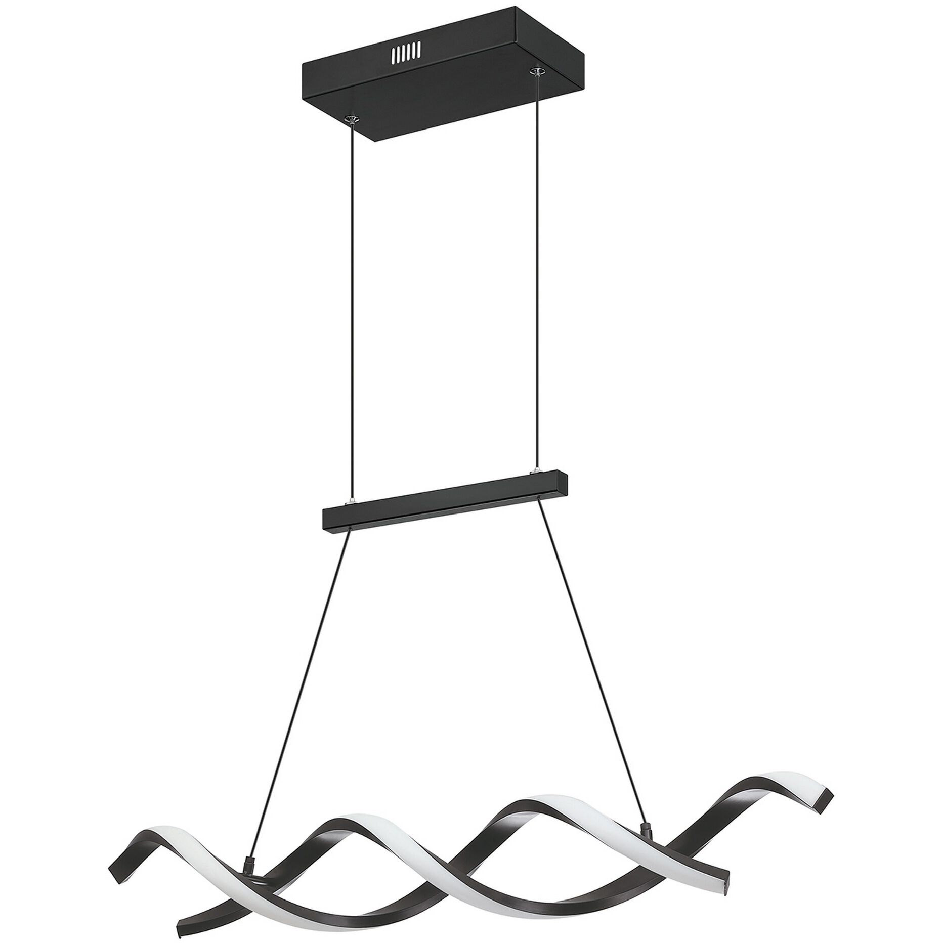Twist 2 Light 32 inch Black Pendant Ceiling Light