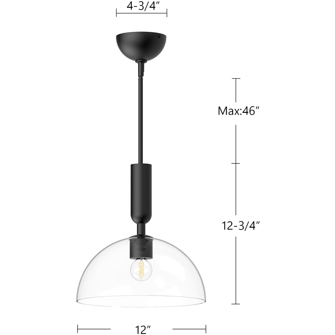 Alora Mood Jude Pendant Ceiling Light in Matte Black