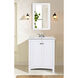 Danville 32 X 22 inch White Wall Mirror, Rectangle