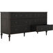 Andrea Dark Stained Oak / Antique Brass / Stained Oak Dresser