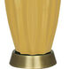 Emma 34.25 inch 150 watt Sunset Yellow Glazed Ceramic with Warm Brass Table Lamp Portable Light