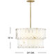 Simone LED 24 inch Burnished Gold Chandelier Ceiling Light in Alabaster, Drum
