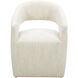 Barrow White Mist Dining Chair, Rolling
