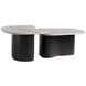 Melt 35 X 17 inch Ebony and Galaxy Marble Coffee Tables, Set of 2
