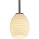 Brandy FireBird 1 Light 6 inch Oil Rubbed Bronze Pendant Ceiling Light in White Firebird, Rod