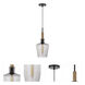 Swindon 1 Light 8 inch Smoked Pendant Ceiling Light