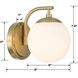 Maverick Bath Vanity Light Wall Light in Vibrant Gold