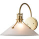 Henry Wall Sconce Wall Light in Modern Brass, Clear