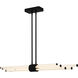 Talbott LED 46 inch Matte Black Linear Chandelier Ceiling Light, Large
