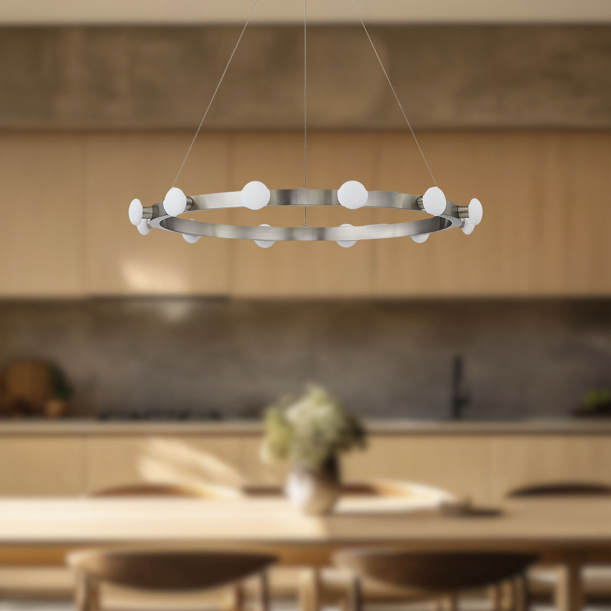 Rezz Pendant Ceiling Light in Brushed Nickel