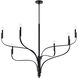 Livadia 6 Light Black Chandelier Ceiling Light, 1 Tier Large