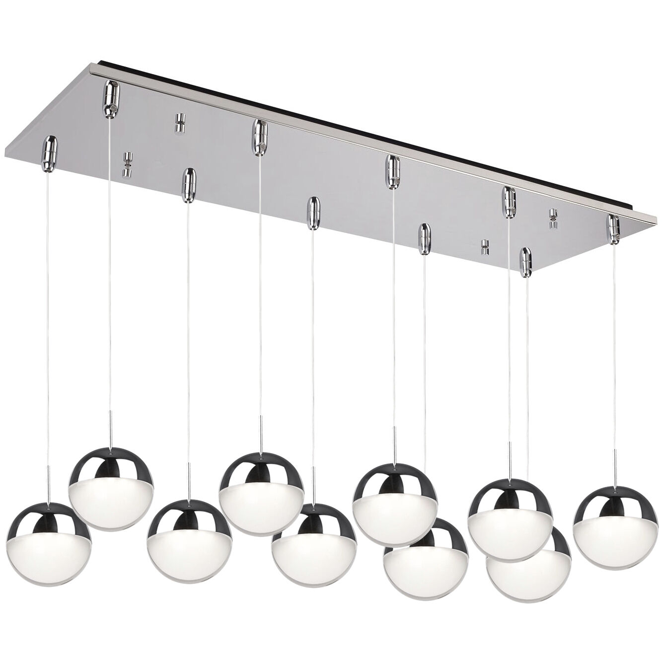 Pluto Multi Pendant Ceiling Light in Chrome