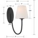 Juno Bath Sconce Wall Light in Black Forged
