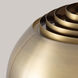 Tambo 92 inch 14 watt Weathered Brass and Dark Walnut Arc Floor Lamp Portable Light