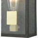 McKenzie 1 Light 11 inch Blackened Bronze with Brushed Brass Outdoor Wall Sconce