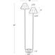 Polly 56 inch 60.00 watt Blackened Brass Floor Lamp Portable Light in White Scalloped Shade
