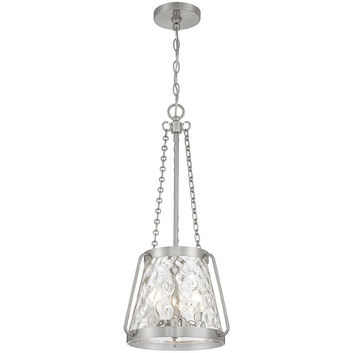 Crawford 3 Light 12 inch Satin Nickel Pendant Ceiling Light