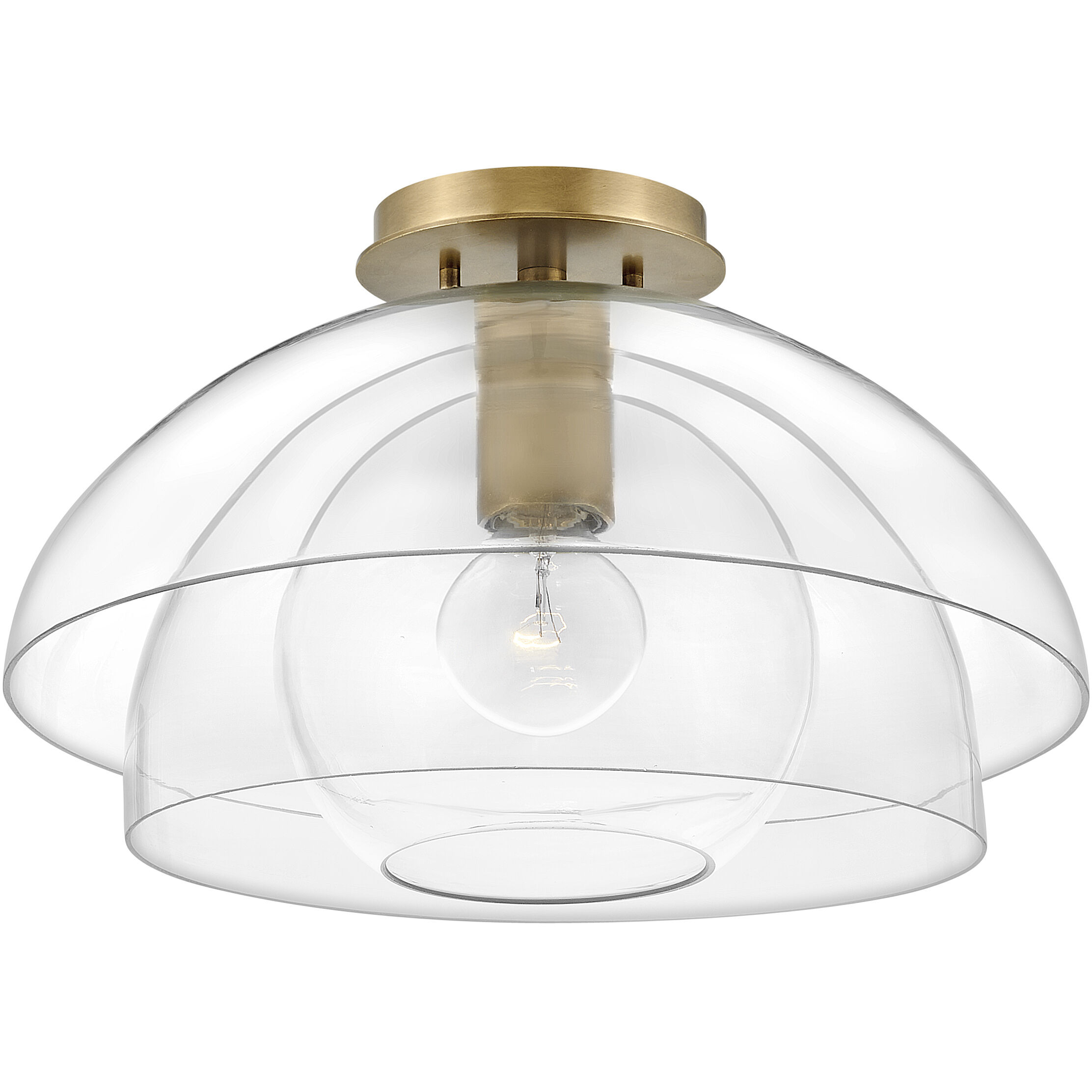 Lotus 1 Light 16.00 inch Semi-Flush Mount