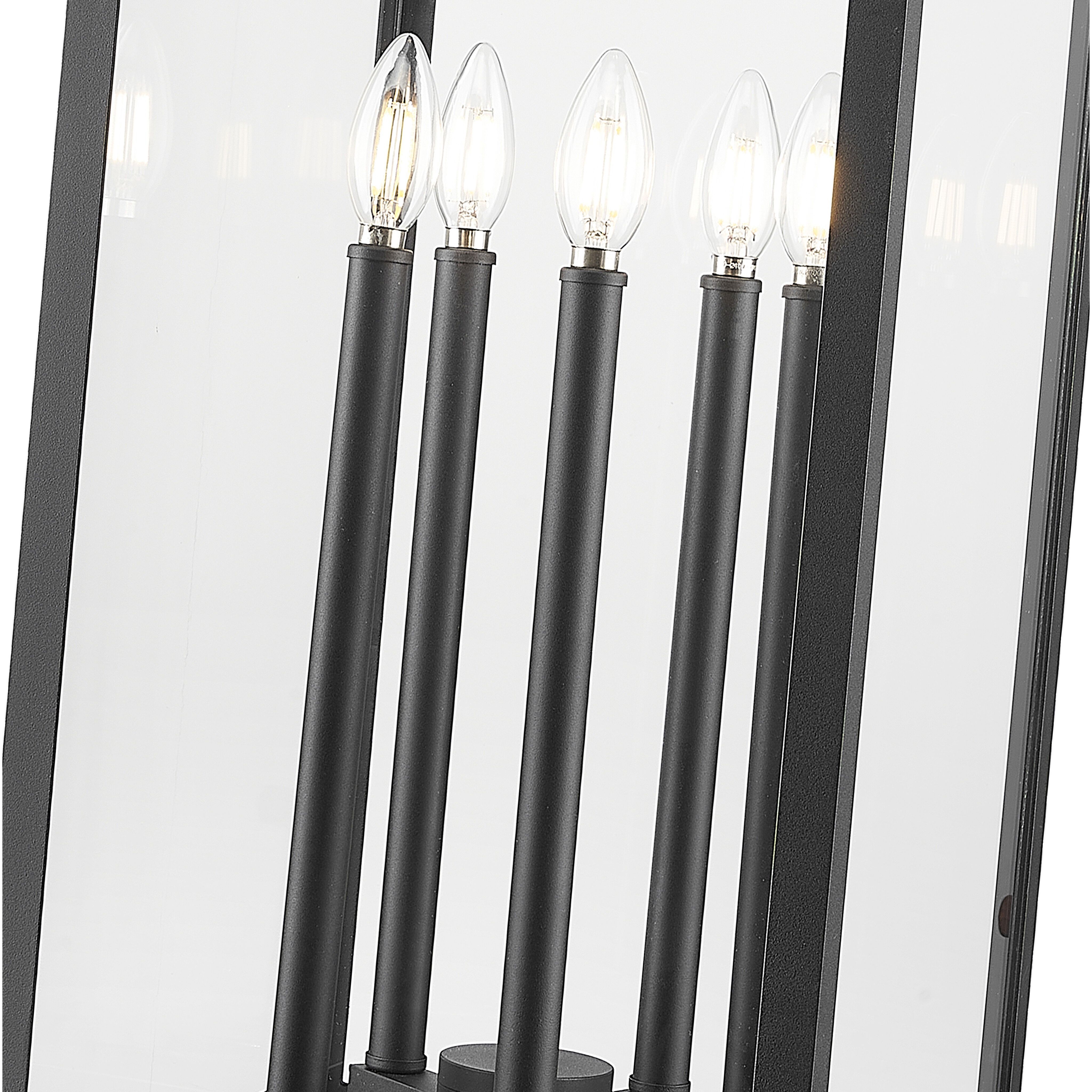 Nova 5 Light 36.75 inch Black Outdoor Pier Mounted Fixture