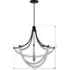 Pearl LED 39.25 inch Dark Matte Black Chandelier Ceiling Light