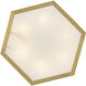 Veleta 6 Light 17 inch Lacquered Brass Semi-Flush Mount Ceiling Light