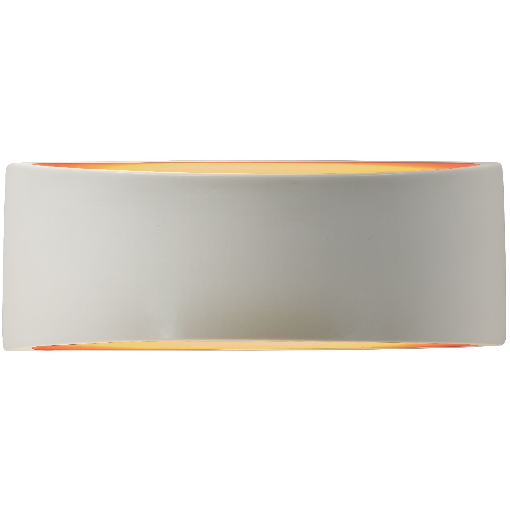 Ambiance LED 13 inch Matte White and Champagne Gold ADA Wall Sconce Wall Light