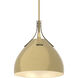Summit 1 Light 12.8 inch Modern Brass and Modern Brass Pendant Ceiling Light