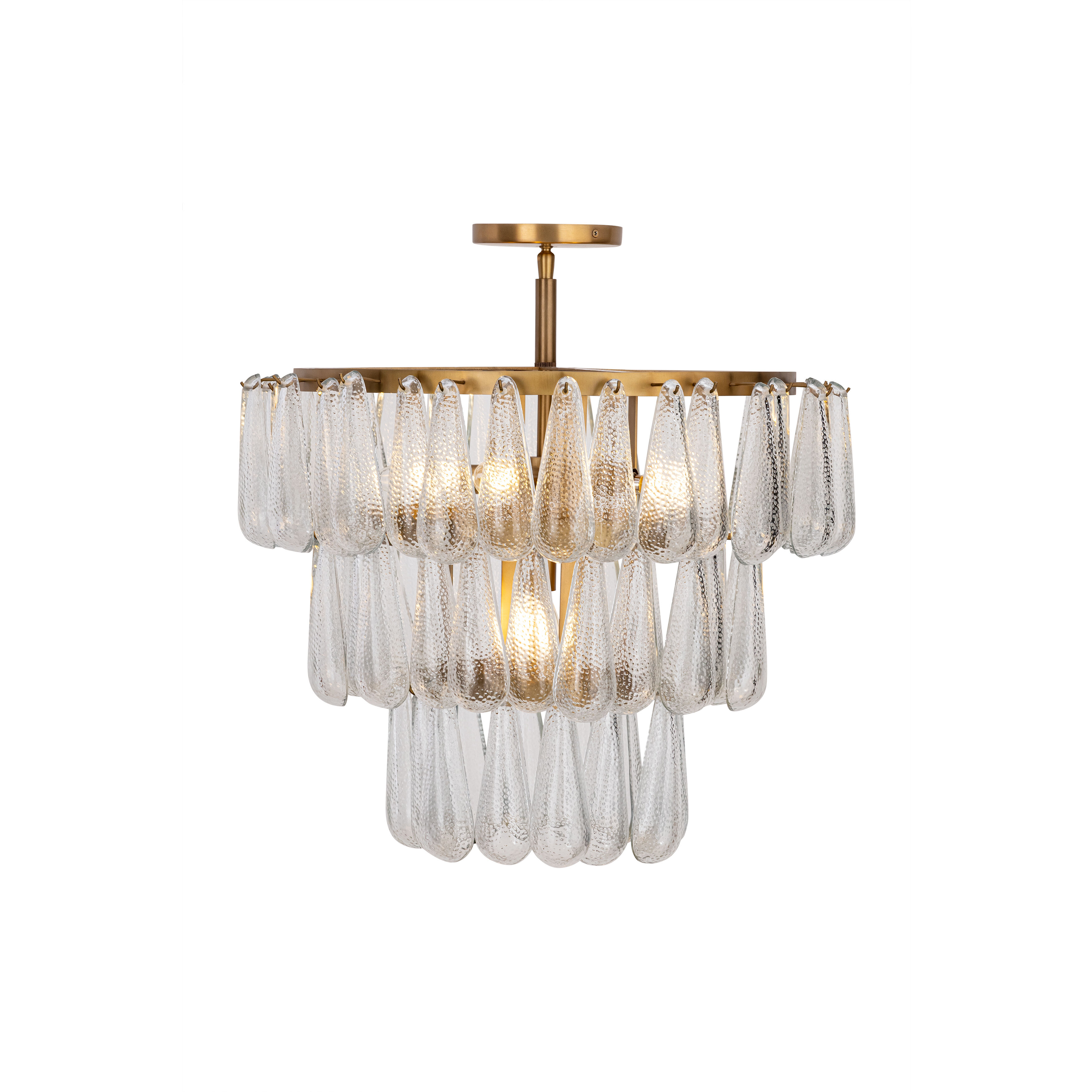 Vionne 5 Light 21.5 inch Legacy Brass Semi-Flush Mount Ceiling Light