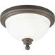 Beacher 1 Light 12 inch Antique Bronze Flush Mount Ceiling Light
