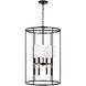 Beckham 4 Light 18.5 inch Glossy Black and Aged Brass Foyer Light Ceiling Light