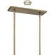 Mcgill 2 Light 60 inch Natural Brass Linear Chandelier Ceiling Light